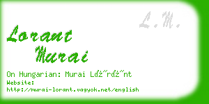 lorant murai business card